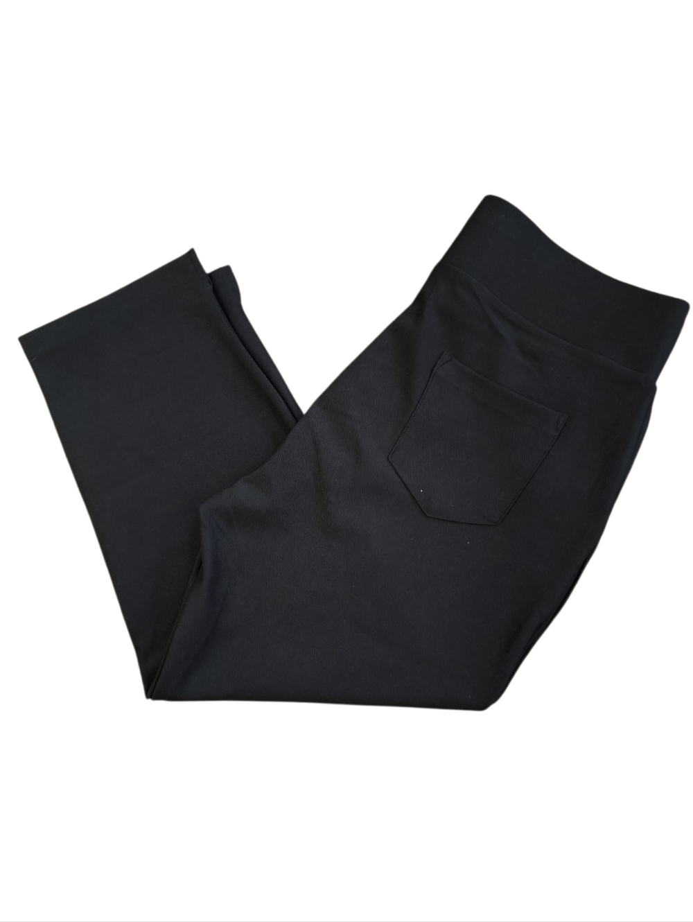 NWT Tapata Black High-Waist Legging Capri with Back Pockets Size L